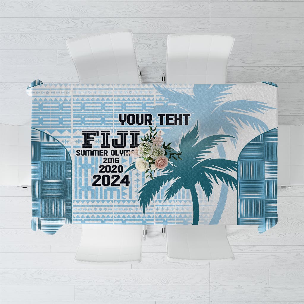 Custom Fiji Rugby Tablecloth History Champions World Cup 7s - Bllue LT9 Blue - Polynesian Pride