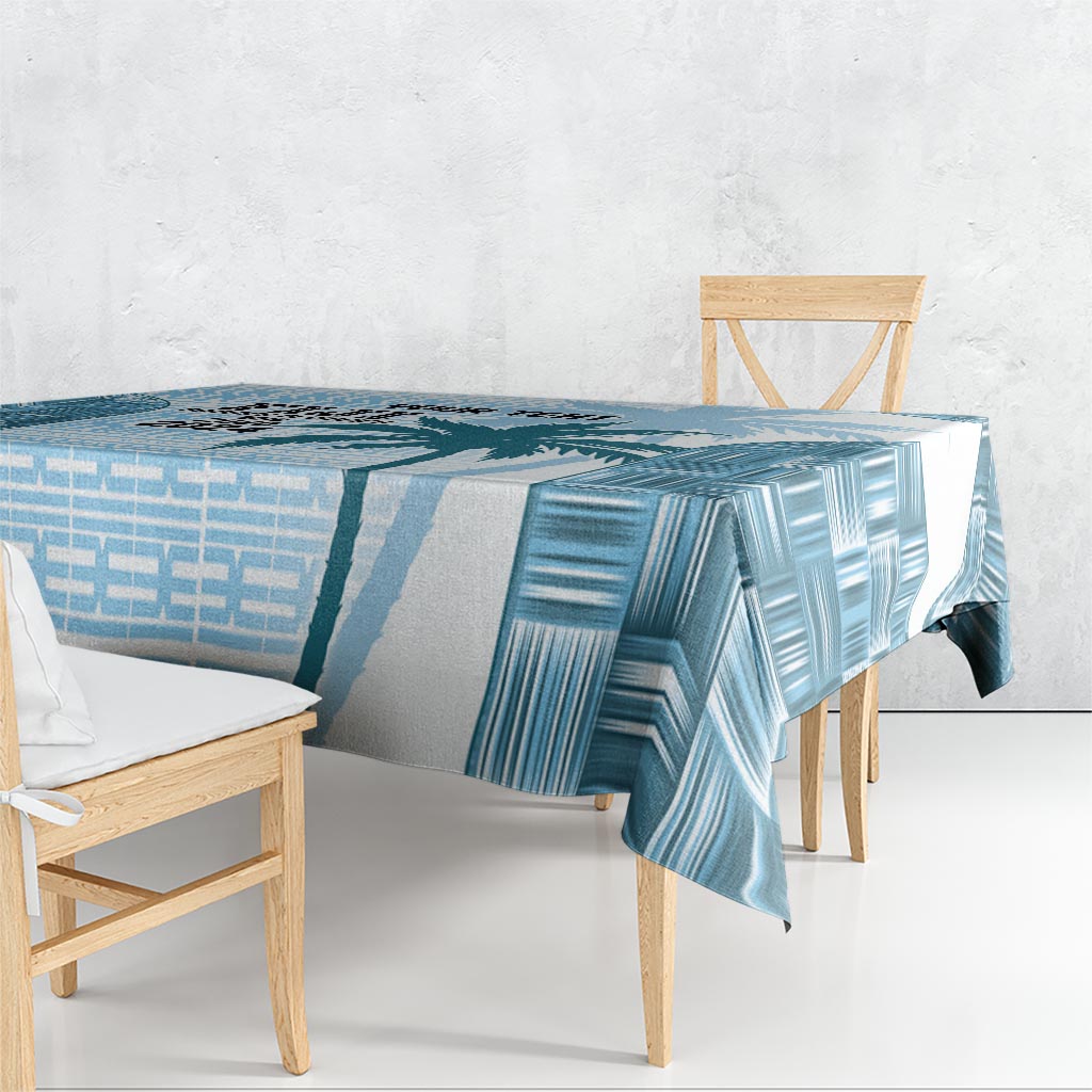 Custom Fiji Rugby Tablecloth History Champions World Cup 7s - Bllue LT9 - Polynesian Pride