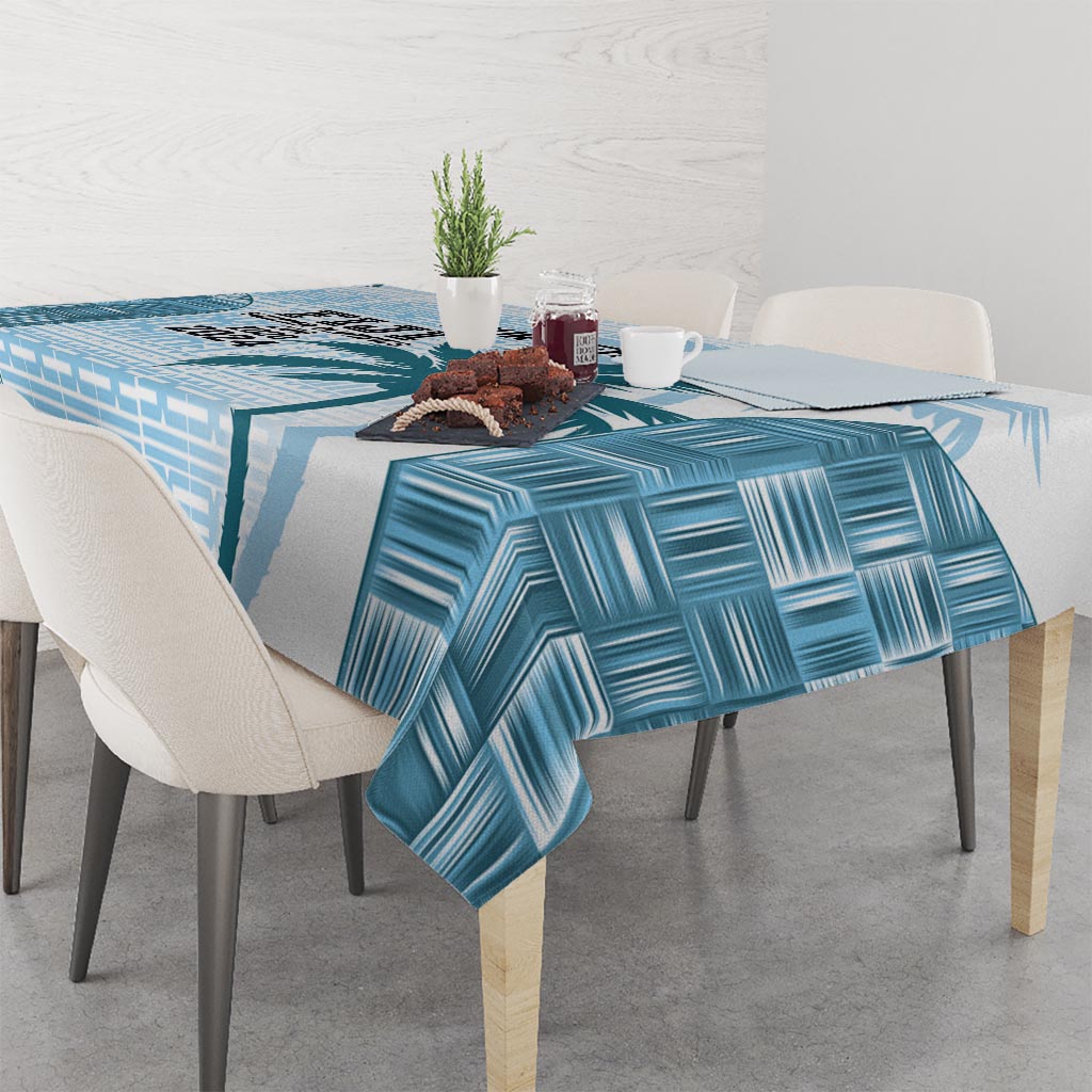 Custom Fiji Rugby Tablecloth History Champions World Cup 7s - Bllue LT9 - Polynesian Pride