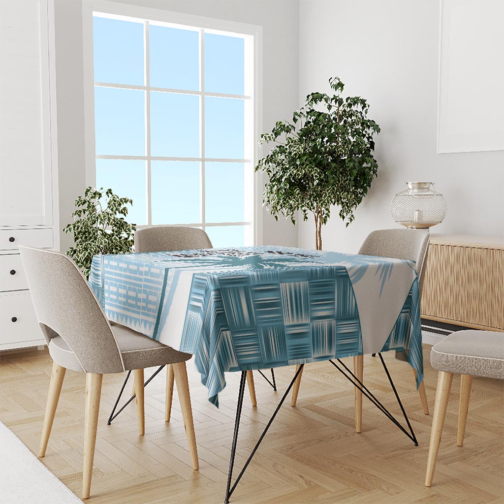 Custom Fiji Rugby Tablecloth History Champions World Cup 7s - Bllue LT9 - Polynesian Pride