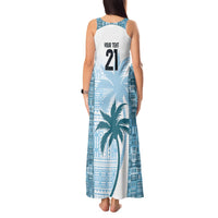 Custom Fiji Rugby Tank Maxi Dress History Champions World Cup 7s - Bllue LT9 - Polynesian Pride