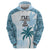 Custom Fiji Rugby Zip Hoodie History Champions World Cup 7s - Bllue