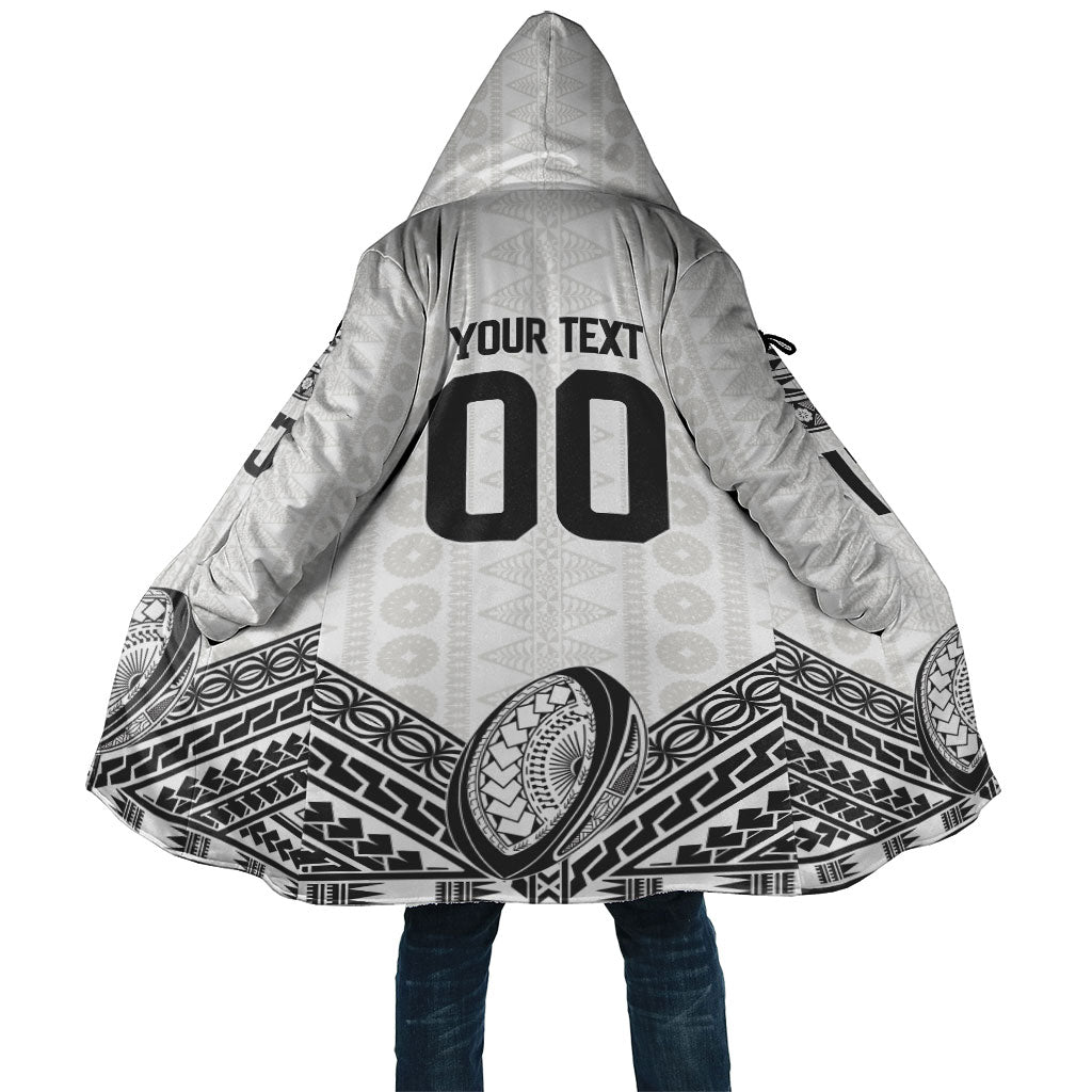 Custom Rugby Fiji National Heritage Cloak White Traditional Masi Inspired LT9 Unisex White - Polynesian Pride