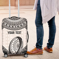 Custom Rugby Fiji National Heritage Luggage Cover White Traditional Masi Inspired LT9 White - Polynesian Pride