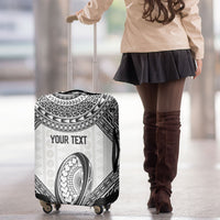 Custom Rugby Fiji National Heritage Luggage Cover White Traditional Masi Inspired LT9 - Polynesian Pride