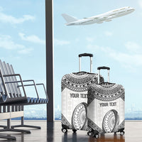 Custom Rugby Fiji National Heritage Luggage Cover White Traditional Masi Inspired LT9 - Polynesian Pride
