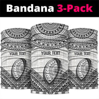 Custom Rugby Fiji National Heritage Neck Gaiter White Traditional Masi Inspired LT9 package One Size: 25*50cm White - Polynesian Pride