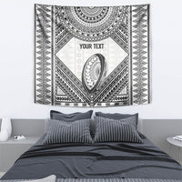 Custom Rugby Fiji National Heritage Tapestry White Traditional Masi Inspired LT9 - Polynesian Pride