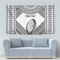 Custom Rugby Fiji National Heritage Tapestry White Traditional Masi Inspired LT9 - Polynesian Pride