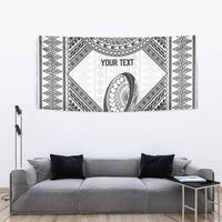 Custom Rugby Fiji National Heritage Tapestry White Traditional Masi Inspired LT9 - Polynesian Pride