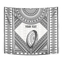 Custom Rugby Fiji National Heritage Tapestry White Traditional Masi Inspired LT9 - Polynesian Pride