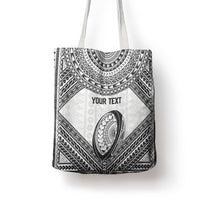 Custom Rugby Fiji National Heritage Tote Bag White Traditional Masi Inspired LT9 - Polynesian Pride