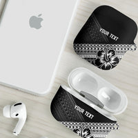 Custom Rugby Fiji AirPods Case Black Traditional Masi Inspired LT9 - Polynesian Pride