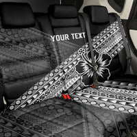 Custom Rugby Fiji Back Car Seat Cover Black Traditional Masi Inspired LT9 - Polynesian Pride
