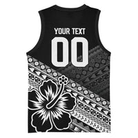 Custom Rugby Fiji Basketball Jersey Black Traditional Masi Inspired LT9 - Polynesian Pride
