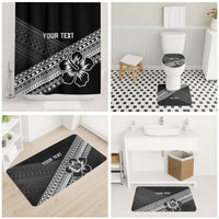 Custom Rugby Fiji Bathroom Set Black Traditional Masi Inspired LT9 - Polynesian Pride