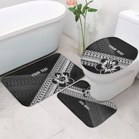 Custom Rugby Fiji Bathroom Set Black Traditional Masi Inspired LT9 - Polynesian Pride