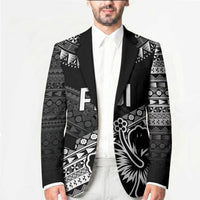 Custom Rugby Fiji Blazer Black Traditional Masi Inspired LT9 - Polynesian Pride