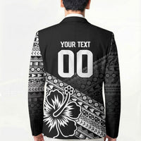 Custom Rugby Fiji Blazer Black Traditional Masi Inspired LT9 - Polynesian Pride