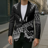 Custom Rugby Fiji Blazer Black Traditional Masi Inspired LT9 - Polynesian Pride