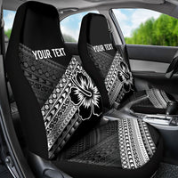 Custom Rugby Fiji Car Seat Cover Black Traditional Masi Inspired LT9 - Polynesian Pride