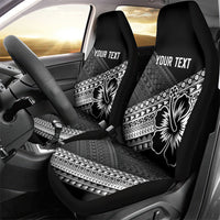Custom Rugby Fiji Car Seat Cover Black Traditional Masi Inspired LT9 - Polynesian Pride