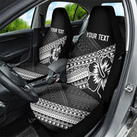 Custom Rugby Fiji Car Seat Cover Black Traditional Masi Inspired LT9 - Polynesian Pride
