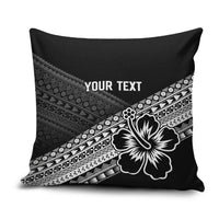 Custom Rugby Fiji Pillow Cover Black Traditional Masi Inspired LT9 Black - Polynesian Pride