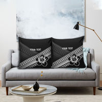 Custom Rugby Fiji Pillow Cover Black Traditional Masi Inspired LT9 - Polynesian Pride