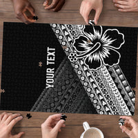 Custom Rugby Fiji Puzzle Black Traditional Masi Inspired LT9 - Polynesian Pride