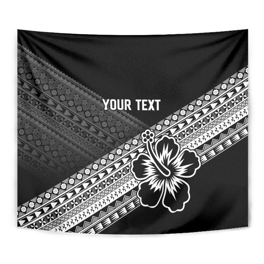 Custom Rugby Fiji Tapestry Black Traditional Masi Inspired LT9 - Polynesian Pride