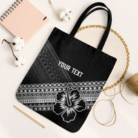 Custom Rugby Fiji Tote Bag Black Traditional Masi Inspired LT9 Black Strap One Size Black - Polynesian Pride