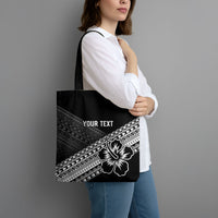 Custom Rugby Fiji Tote Bag Black Traditional Masi Inspired LT9 - Polynesian Pride