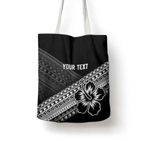 Custom Rugby Fiji Tote Bag Black Traditional Masi Inspired LT9 - Polynesian Pride