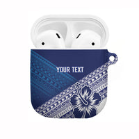 Custom Rugby Fiji AirPods Case Blue Traditional Masi Inspired LT9 Blue - Polynesian Pride