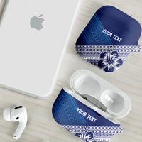 Custom Rugby Fiji AirPods Case Blue Traditional Masi Inspired LT9 - Polynesian Pride