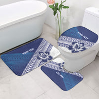 Custom Rugby Fiji Bathroom Set Blue Traditional Masi Inspired LT9 - Polynesian Pride