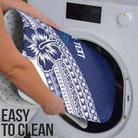 Custom Rugby Fiji Bathroom Set Blue Traditional Masi Inspired LT9 - Polynesian Pride