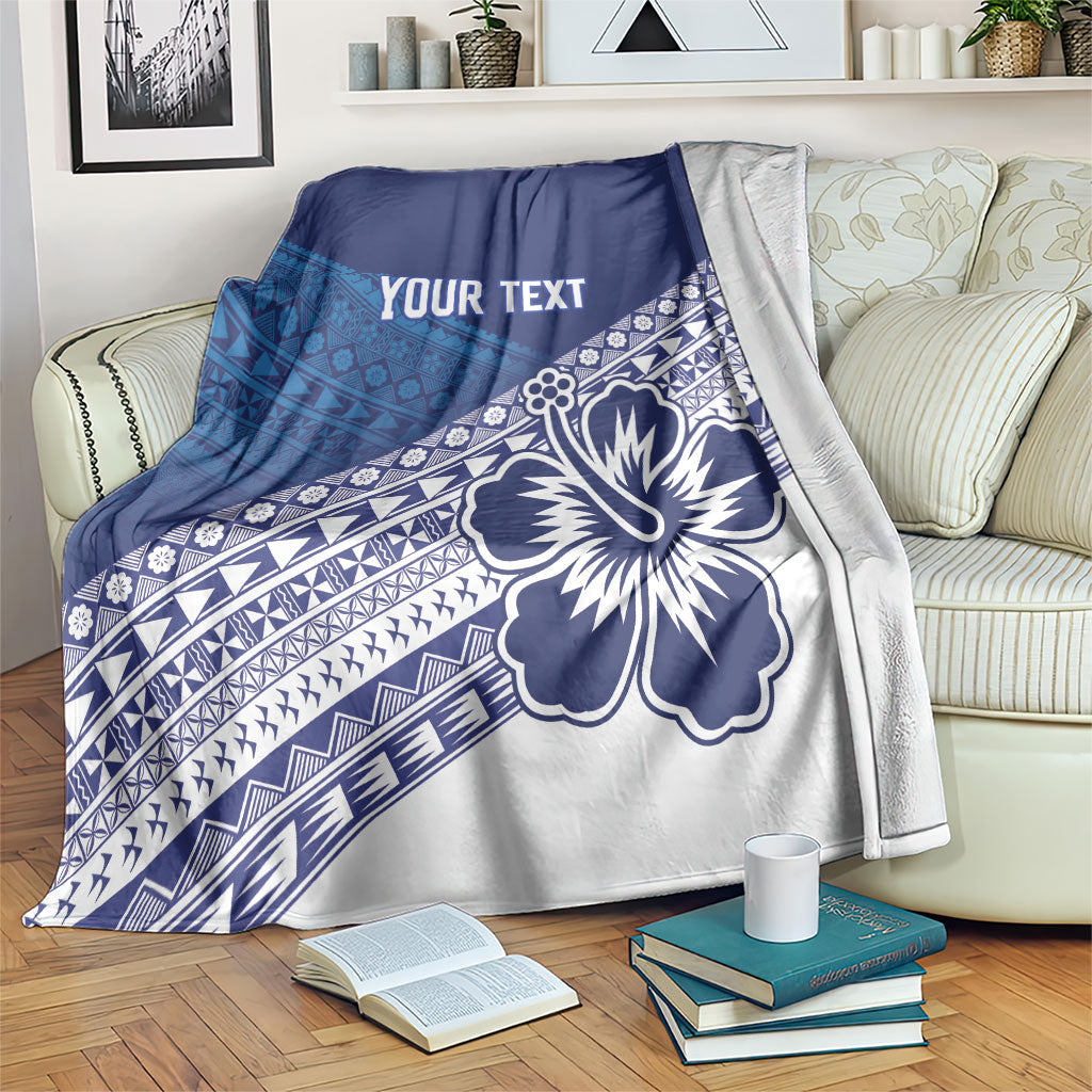 Custom Rugby Fiji Blanket Blue Traditional Masi Inspired LT9 Blue - Polynesian Pride