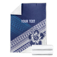 Custom Rugby Fiji Blanket Blue Traditional Masi Inspired LT9 - Polynesian Pride