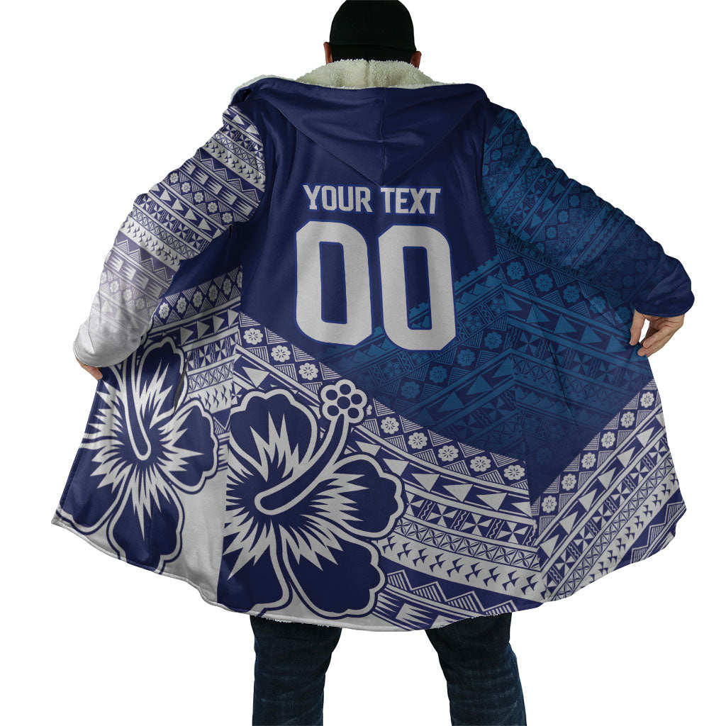 Custom Rugby Fiji Cloak Blue Traditional Masi Inspired LT9 - Polynesian Pride