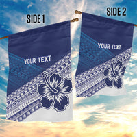 Custom Rugby Fiji Garden Flag Blue Traditional Masi Inspired LT9 - Polynesian Pride