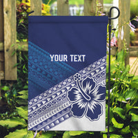 Custom Rugby Fiji Garden Flag Blue Traditional Masi Inspired LT9 Garden Flag Blue - Polynesian Pride
