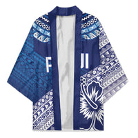 Custom Rugby Fiji Kimono Blue Traditional Masi Inspired LT9 Unisex Blue - Polynesian Pride