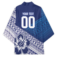 Custom Rugby Fiji Kimono Blue Traditional Masi Inspired LT9 - Polynesian Pride