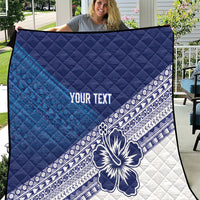 Custom Rugby Fiji Quilt Blue Traditional Masi Inspired LT9 Blue - Polynesian Pride