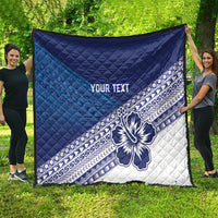 Custom Rugby Fiji Quilt Blue Traditional Masi Inspired LT9 - Polynesian Pride
