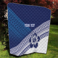 Custom Rugby Fiji Quilt Blue Traditional Masi Inspired LT9 - Polynesian Pride