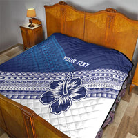 Custom Rugby Fiji Quilt Blue Traditional Masi Inspired LT9 - Polynesian Pride