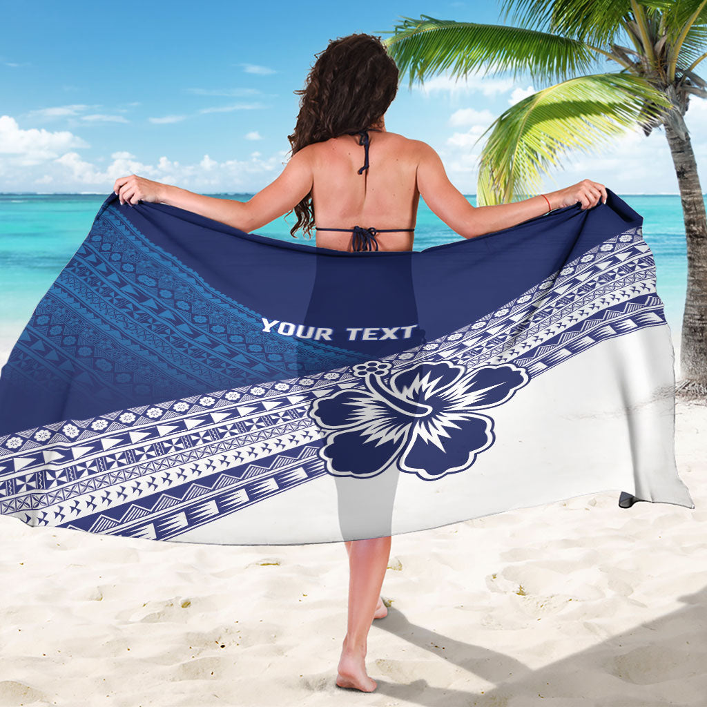 Custom Rugby Fiji Sarong Blue Traditional Masi Inspired LT9 - Polynesian Pride